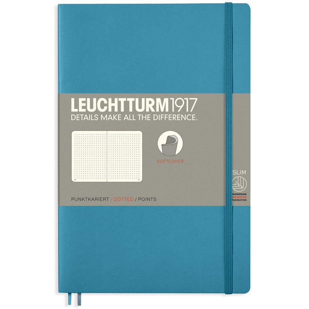 Записная книжка Leuchtturm Paperback B6+ Nordic Blue мягкая обложка 123 стр, артикул 358315. Фото 1