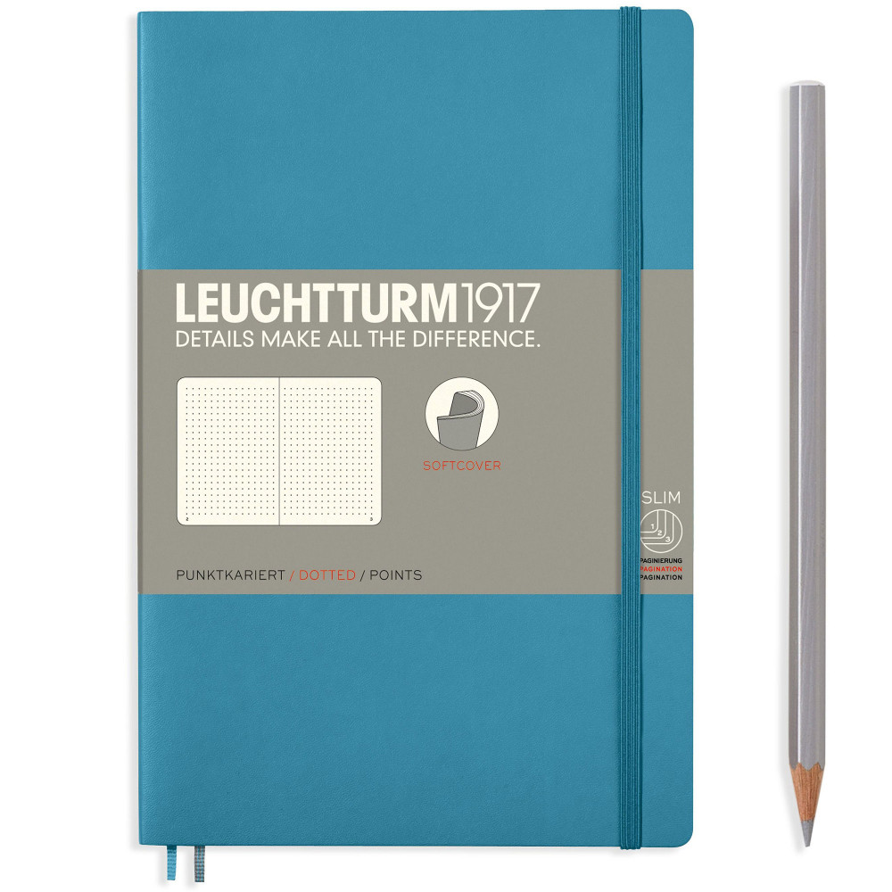 Записная книжка Leuchtturm Paperback B6+ Nordic Blue мягкая обложка 123 стр, артикул 358315. Фото 2