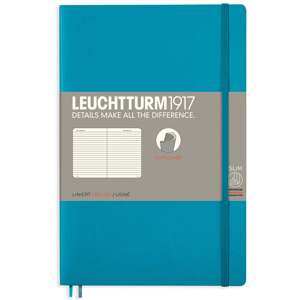 Записная книжка Leuchtturm Paperback B6+ Nordic Blue мягкая обложка 123 стр, артикул 358315. Фото 10