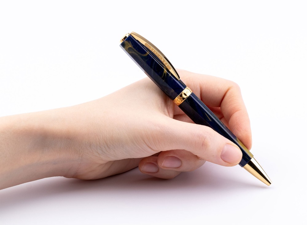 Шариковая ручка Visconti Medici Golden Blue, артикул KP17-05-BP. Фото 4