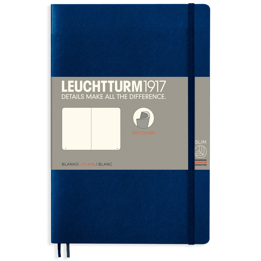Записная книжка Leuchtturm Paperback B6+ Navy мягкая обложка 123 стр, артикул 358318. Фото 9