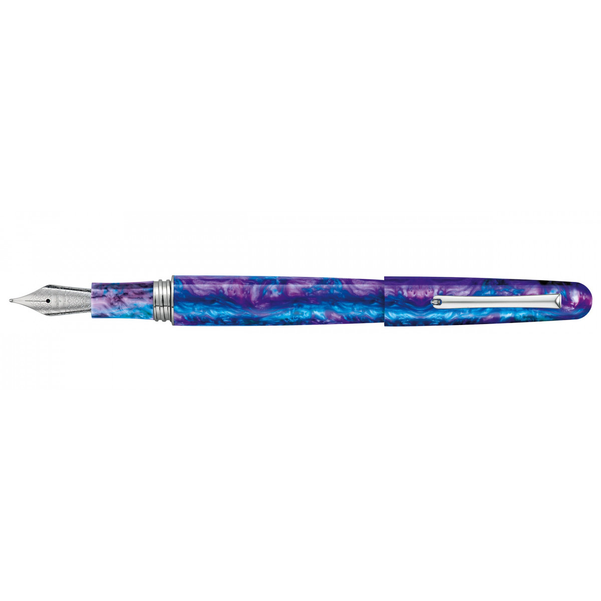 Перьевая ручка Montegrappa Elmo 01 Fantasy Blooms Blue Cross Gentian, артикул elmo01-cg-fp-ef. Фото 1