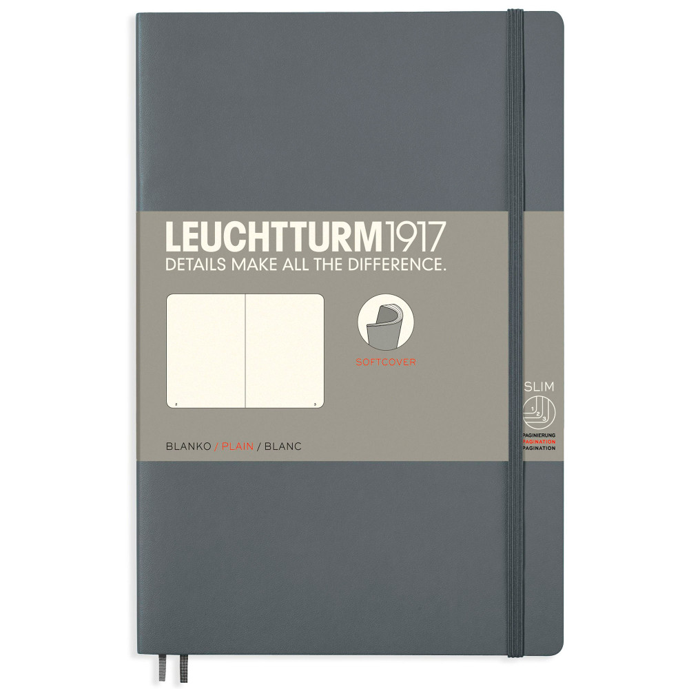 Записная книжка Leuchtturm Paperback B6+ Anthracite мягкая обложка 123 стр, артикул 358327. Фото 9