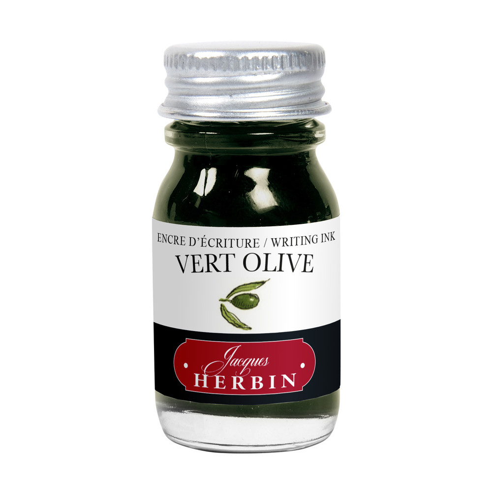 Флакон с чернилами Herbin Vert olive (оливковый) 10 мл, артикул 11536T. Фото 1