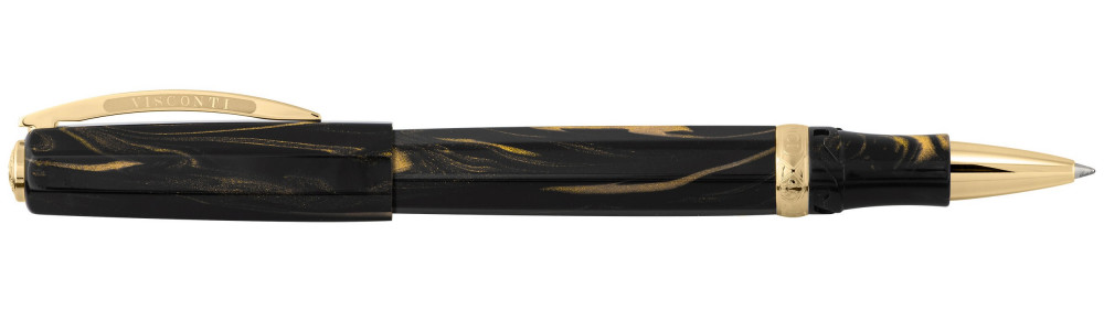 Ручка-роллер Visconti Medici Golden Black, артикул KP17-07-RB. Фото 1