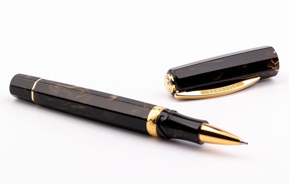Ручка-роллер Visconti Medici Golden Black, артикул KP17-07-RB. Фото 4