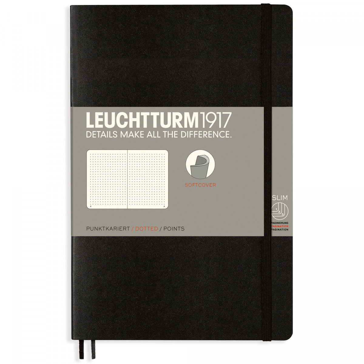 Записная книжка Leuchtturm Paperback B6+ Black мягкая обложка 123 стр, 358291 Записная книжка Leuchtturm Paperback B6+ Black мягкая обложка 123 стр, артикул 358291. Фото 1