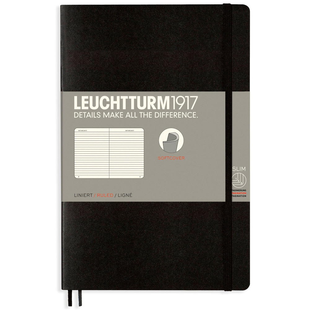 Записная книжка Leuchtturm Paperback B6+ Black мягкая обложка 123 стр, артикул 358291. Фото 10