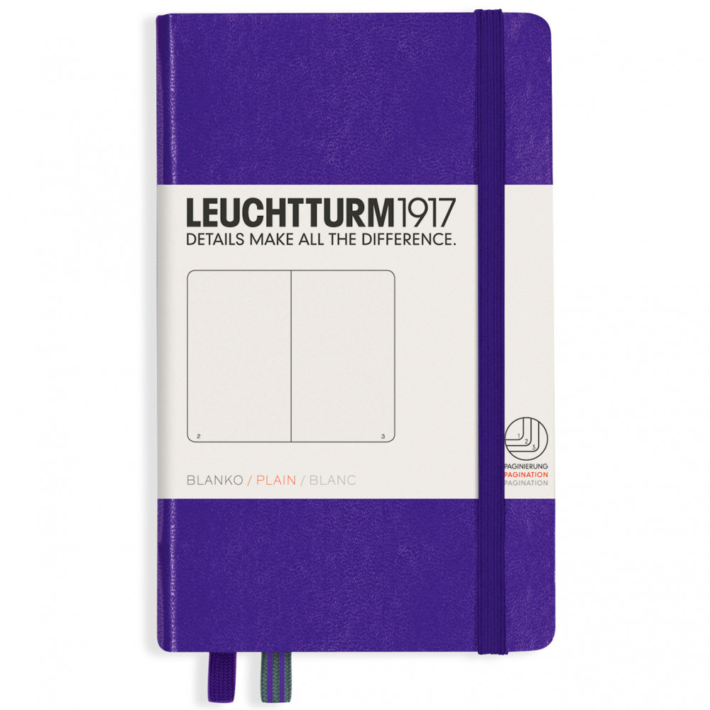 Записная книжка Leuchtturm Pocket A6 Purple твердая обложка 187 стр, артикул 346683. Фото 8