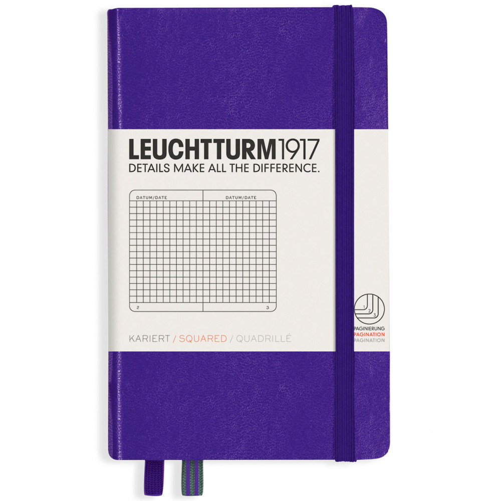 Записная книжка Leuchtturm Pocket A6 Purple твердая обложка 187 стр, артикул 346683. Фото 10
