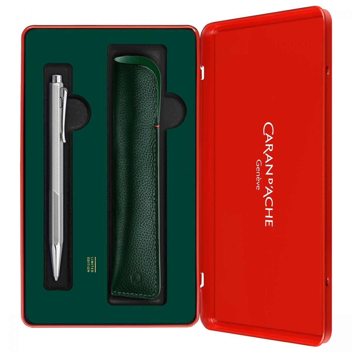 Подарочный набор: шариковая ручка Caran d'Ache Ecridor Wonder Forest Star LE + кожаный чехол, артикул CC0890.021. Фото 1