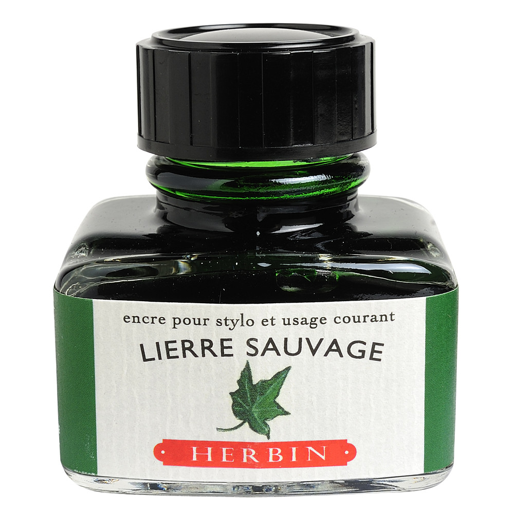 Флакон с чернилами Herbin Lierre sauvage (зеленый) 30 мл, артикул 13037T. Фото 1
