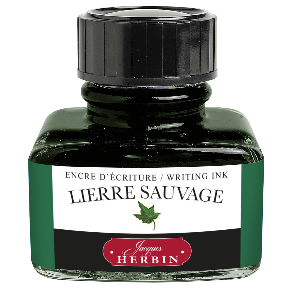 Флакон с чернилами Herbin Lierre sauvage (зеленый) 30 мл, артикул 13037T. Фото 4