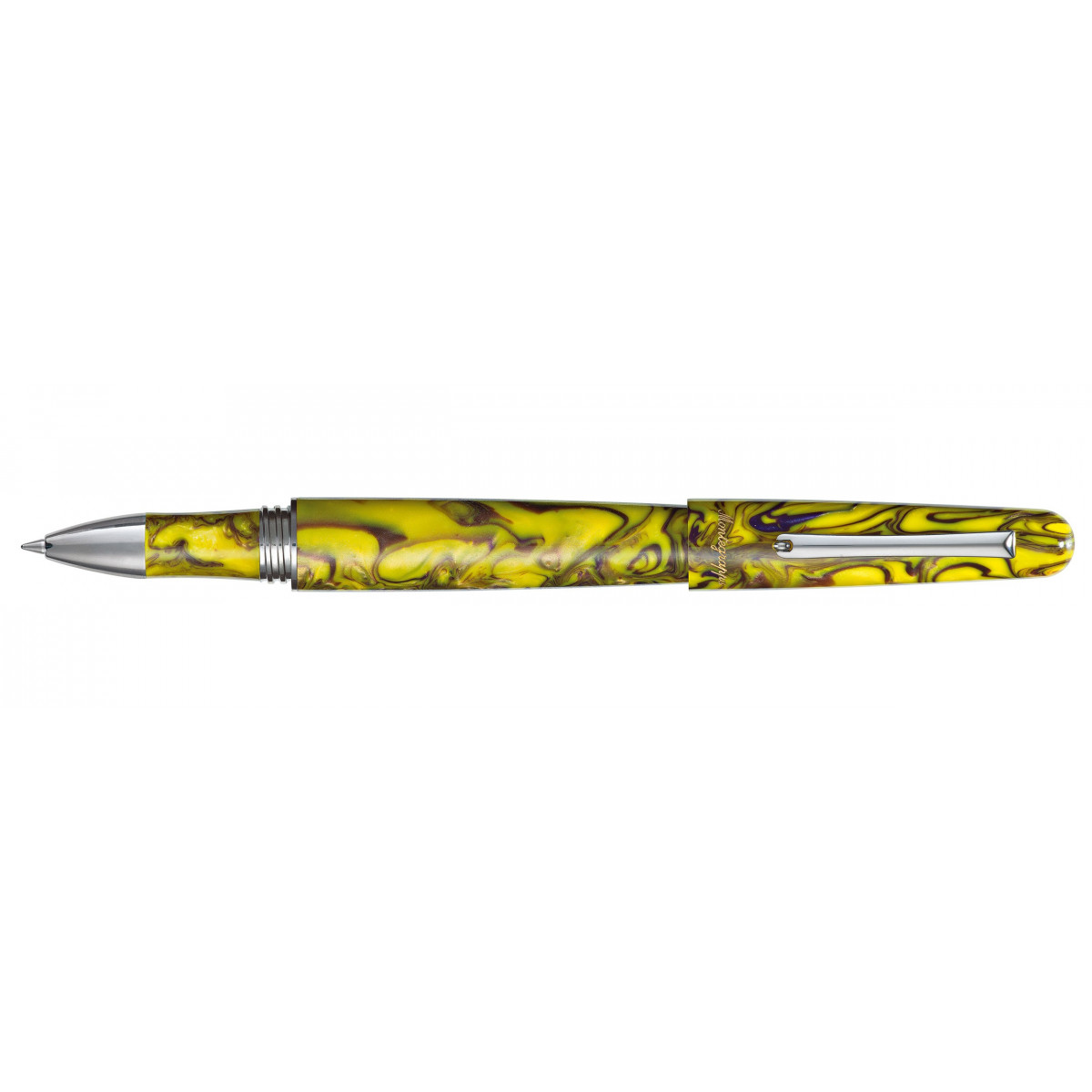 Ручка-роллер Montegrappa Elmo 01 Fantasy Blooms Iris Yellow, elmo01-iy-rb Ручка-роллер Montegrappa Elmo 01 Fantasy Blooms Iris Yellow, артикул elmo01-iy-rb. Фото 1