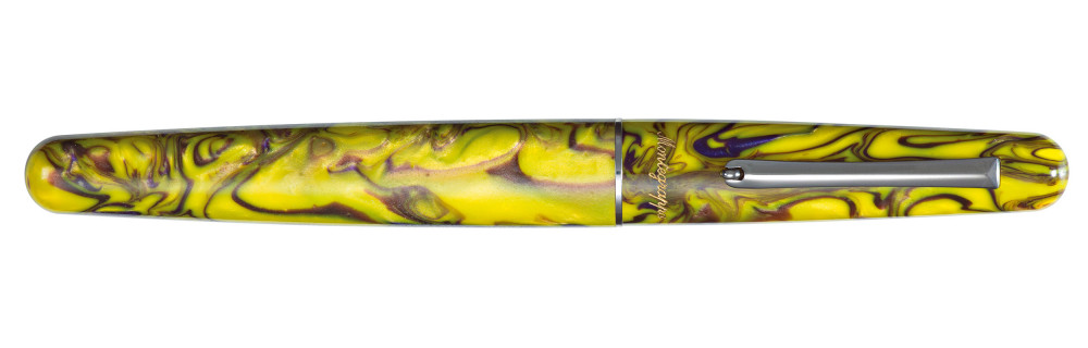 Ручка-роллер Montegrappa Elmo 01 Fantasy Blooms Iris Yellow, артикул elmo01-iy-rb. Фото 2