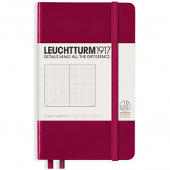 Записная книжка Leuchtturm Pocket A6 Port Red твердая обложка 187 стр