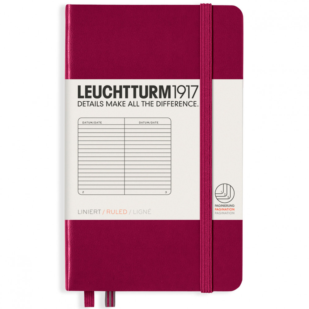 Записная книжка Leuchtturm Pocket A6 Port Red твердая обложка 187 стр, артикул 359703. Фото 9