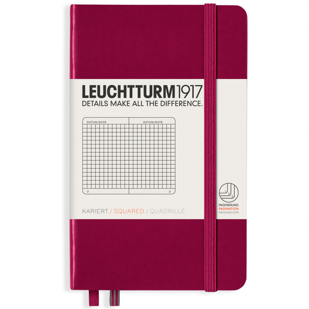 Записная книжка Leuchtturm Pocket A6 Port Red твердая обложка 187 стр, артикул 359703. Фото 10