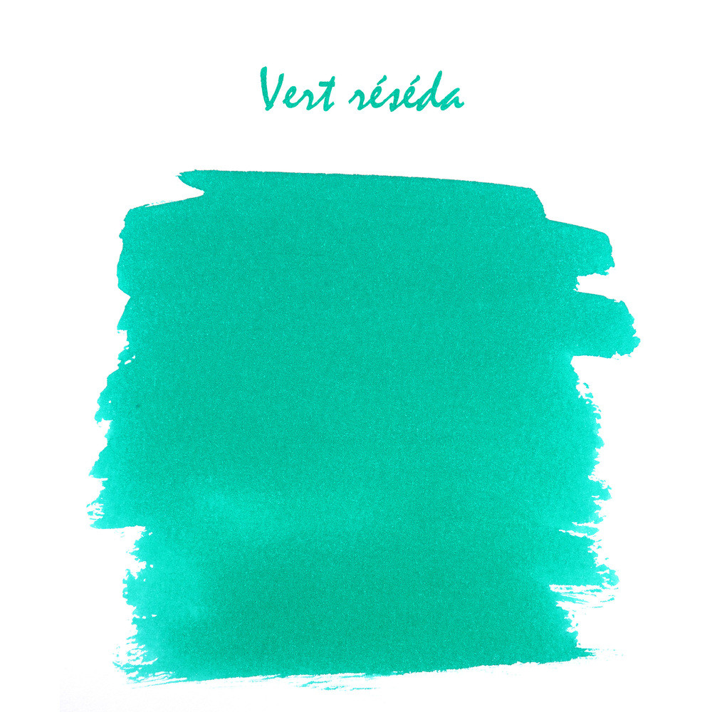 Флакон с чернилами Herbin Vert reseda (нежный зелено-голубой) 10 мл, артикул 11538T. Фото 2