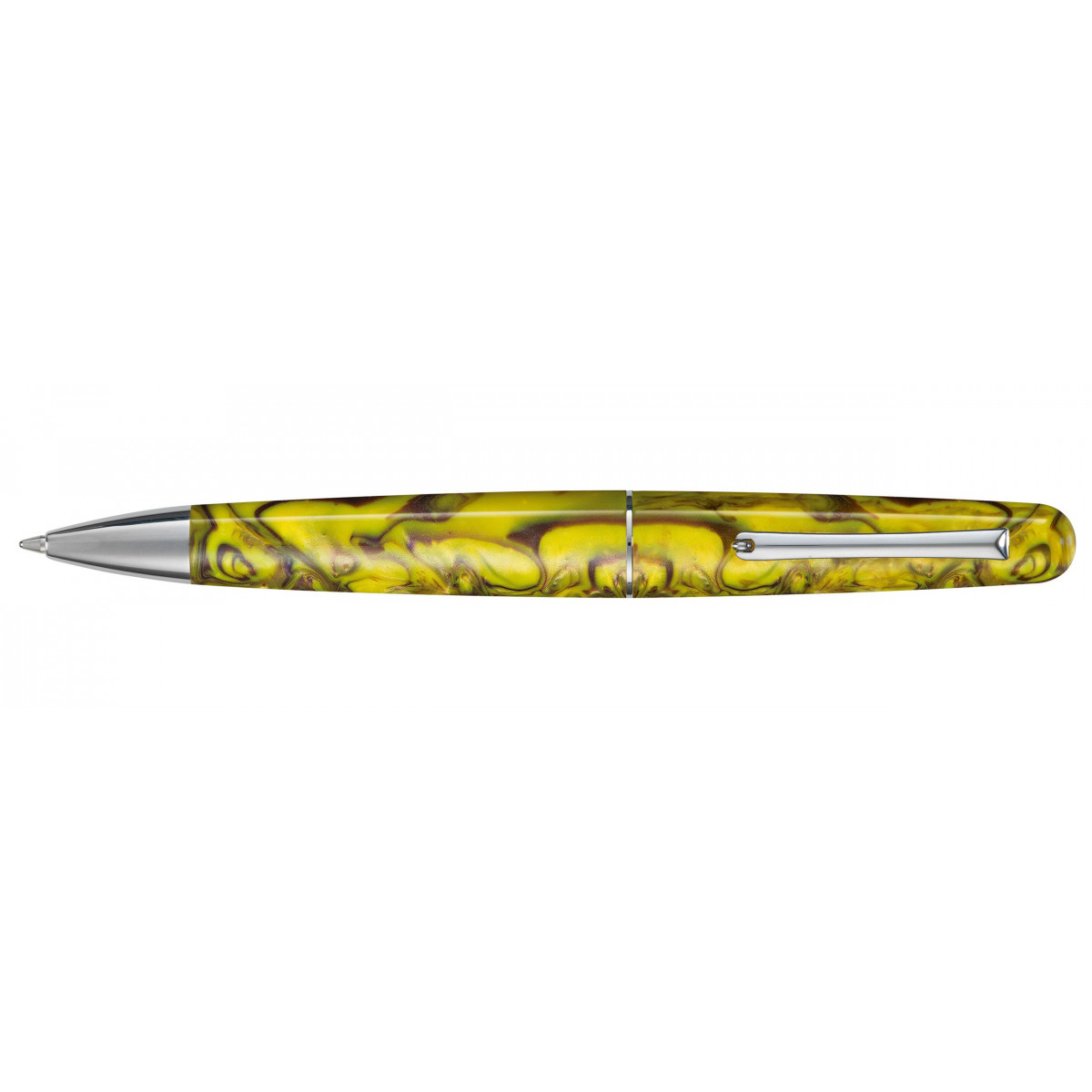 Шариковая ручка Montegrappa Elmo 01 Fantasy Blooms Iris Yellow, артикул elmo01-iy-bp. Фото 1
