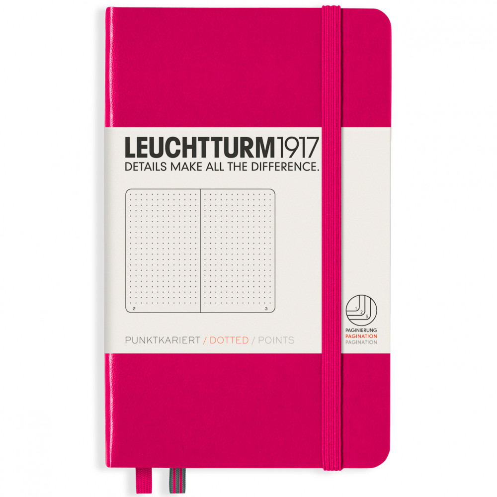 Записная книжка Leuchtturm Pocket A6 Berry твердая обложка 187 стр, артикул 344805. Фото 1