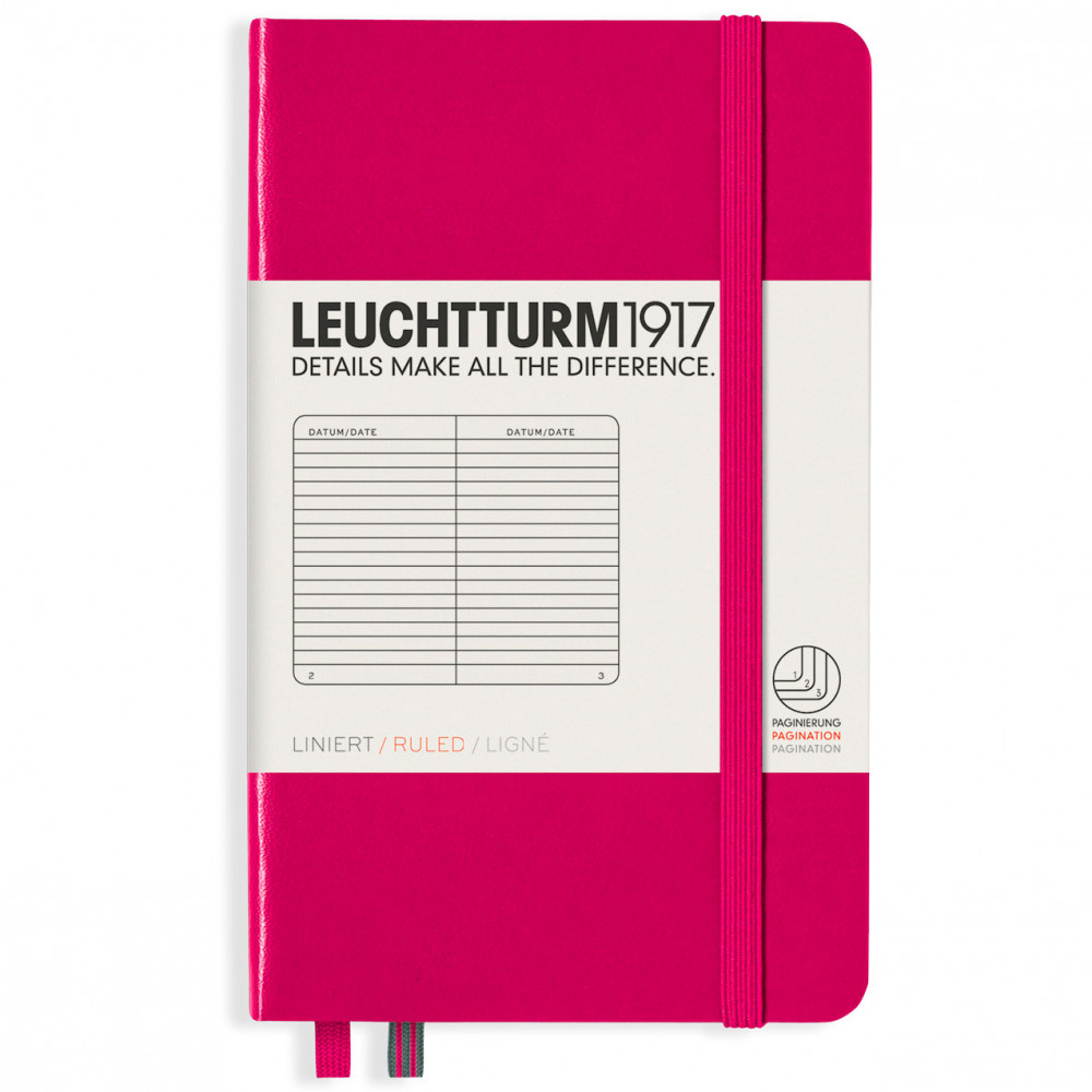 Записная книжка Leuchtturm Pocket A6 Berry твердая обложка 187 стр, артикул 344805. Фото 9