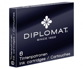 Картриджи с чернилами (6 шт) для перьевой ручки Diplomat черный