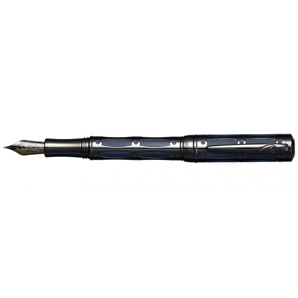 Перьевая ручка Pierre Cardin The One черненая сталь с синей вставкой, PC1001FP-08 Перьевая ручка Pierre Cardin The One черненая сталь с синей вставкой, артикул PC1001FP-08. Фото 1