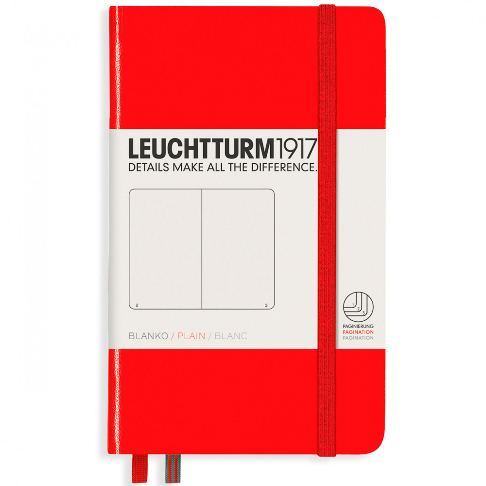 Записная книжка Leuchtturm Pocket A6 Red твердая обложка 187 стр, артикул 308317. Фото 8
