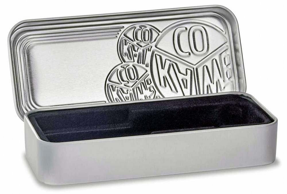 Подарочный металлический футляр Kaweco для коротких ручек, серебристый, артикул 20001144. Фото 2