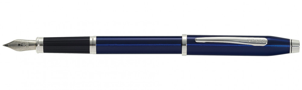 Перьевая ручка Cross Century II Translucent Blue Lacquer Rhodium Plated, артикул AT0086-103MS. Фото 1