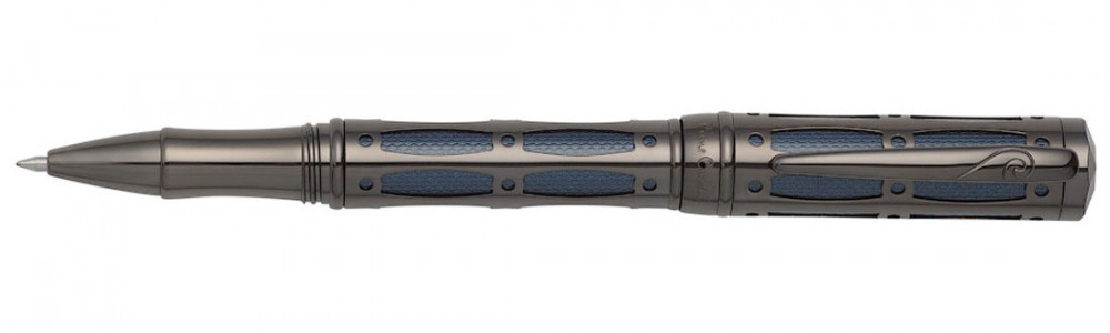 Ручка-роллер Pierre Cardin The One черненая сталь с синей вставкой, артикул PC1001RP-08. Фото 1
