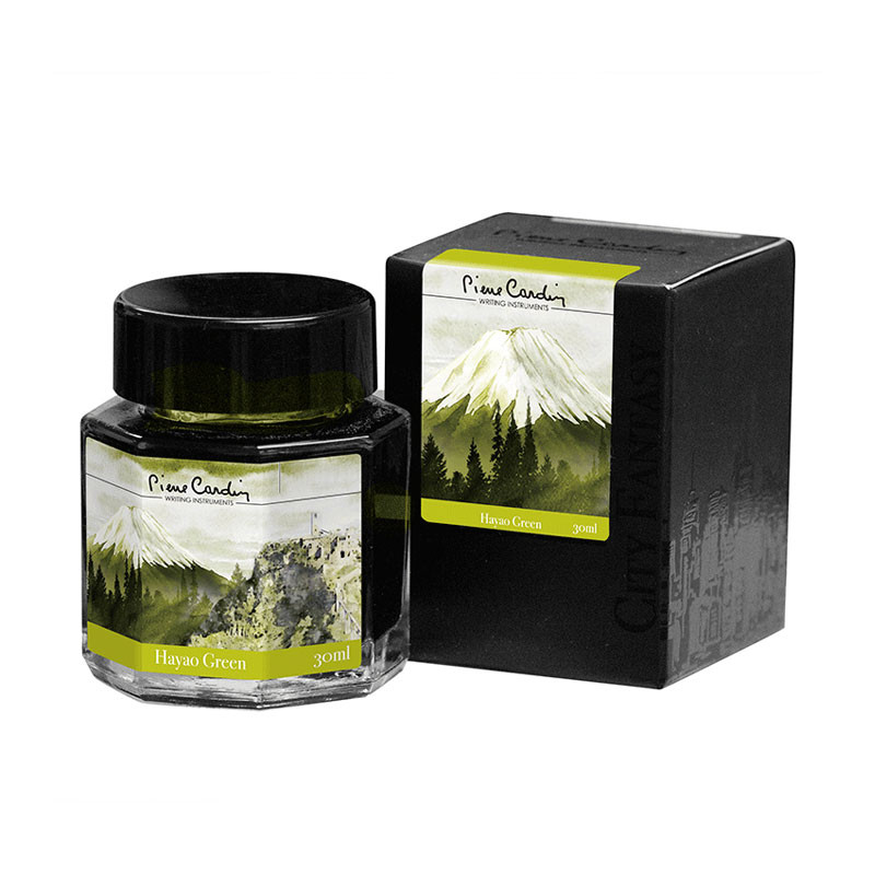 Флакон с чернилами Pierre Cardin Hayao Green (зеленый хаяо) для перьевых ручек 30 мл, артикул PC332-S5. Фото 1