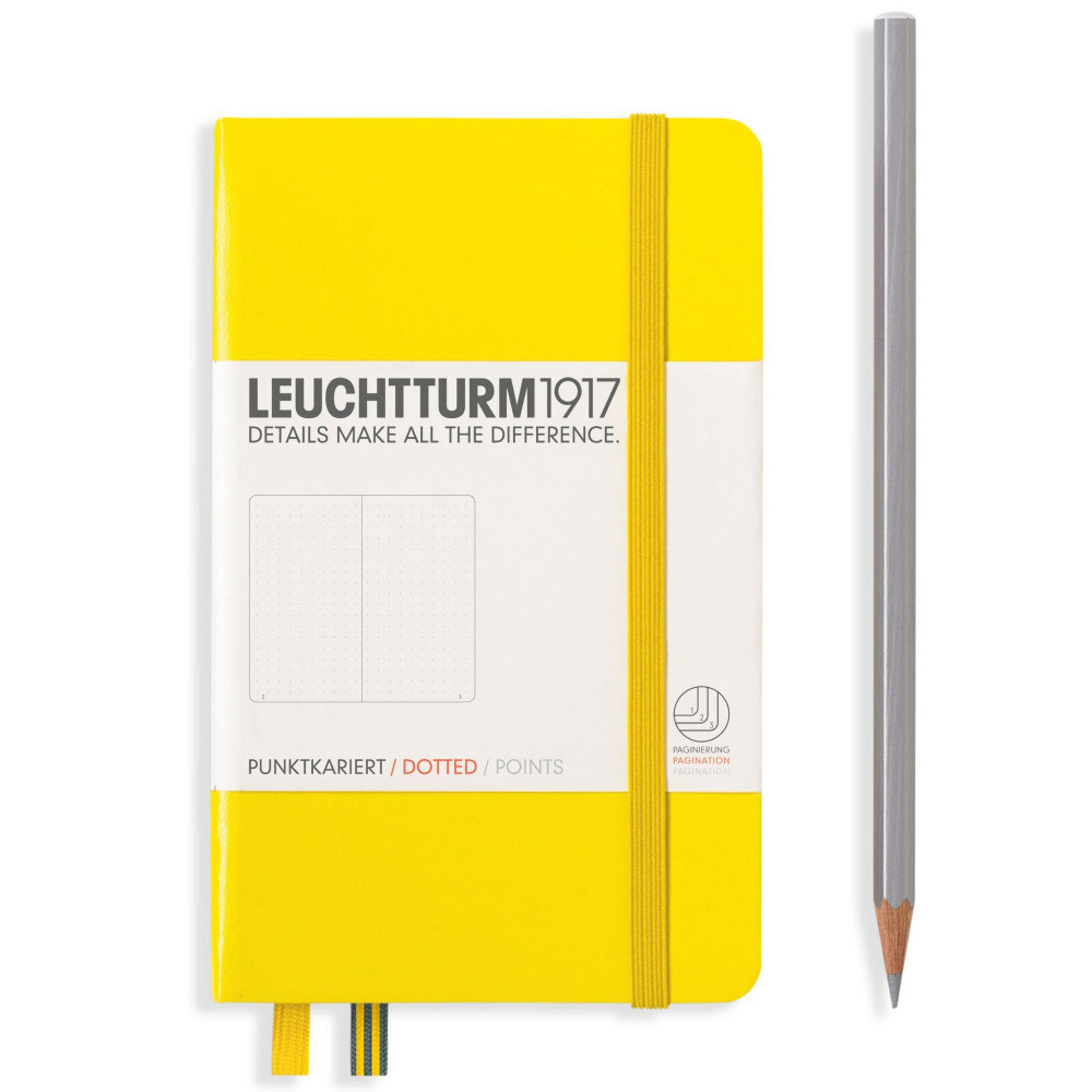 Записная книжка Leuchtturm Pocket A6 Lemon твердая обложка 187 стр, артикул 344796. Фото 2