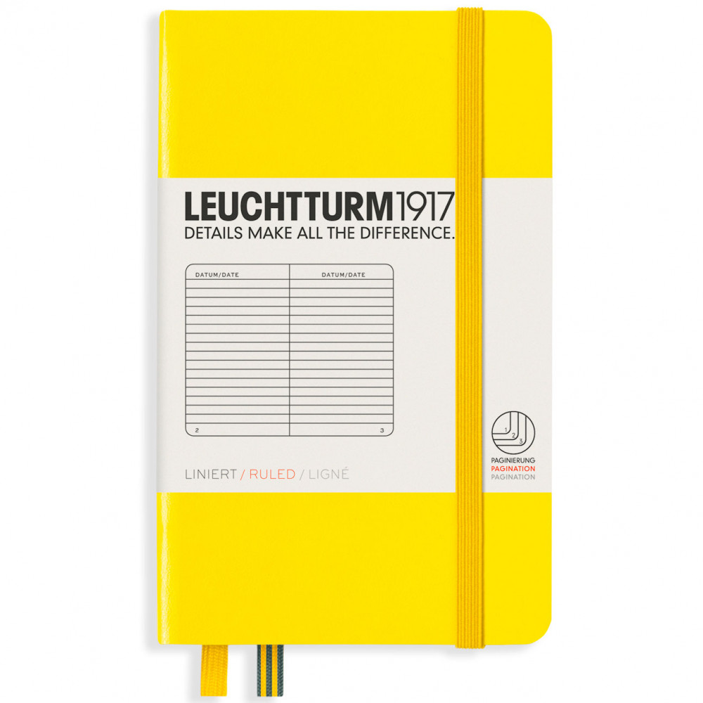 Записная книжка Leuchtturm Pocket A6 Lemon твердая обложка 187 стр, артикул 344796. Фото 9