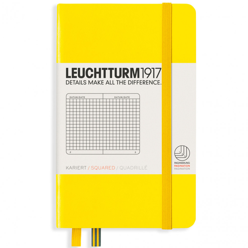Записная книжка Leuchtturm Pocket A6 Lemon твердая обложка 187 стр, артикул 344796. Фото 10