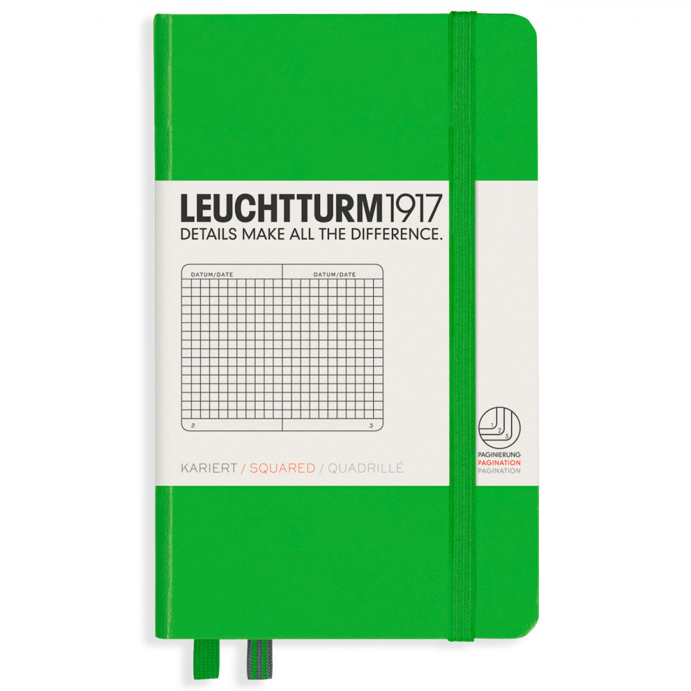 Записная книжка Leuchtturm Pocket A6 Fresh Green твердая обложка 187 стр, артикул 357486. Фото 10