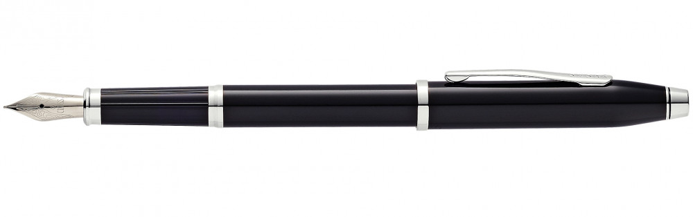 Перьевая ручка Cross Century II Black Lacquer Rhodium Plated, артикул AT0086-102FS. Фото 2