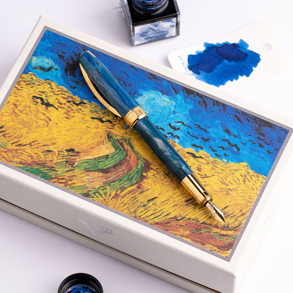 Перьевая ручка Visconti Van Gogh Wheatfield with Crows LE (Пшеничное поле с воронами), артикул KP12-12-FPF_YG. Фото 4
