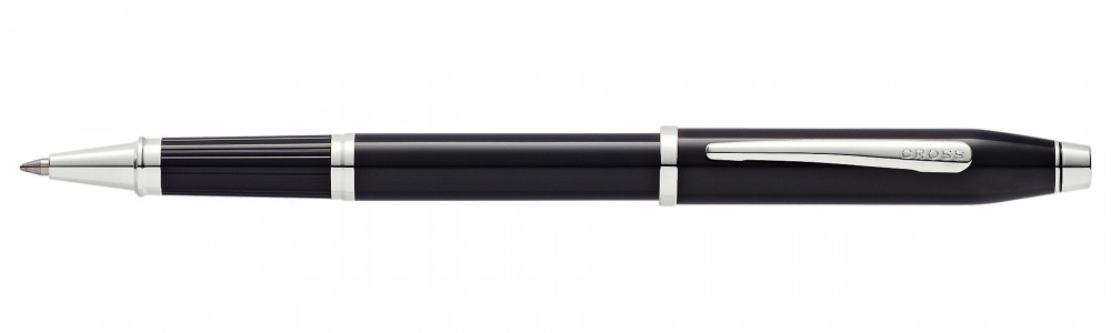 Ручка-роллер Cross Century II Black Lacquer Rhodium Plated, артикул AT0085-102. Фото 1