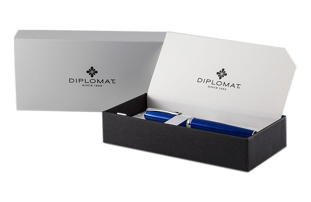 Перьевая ручка Diplomat Excellence A2 Skyline Blue перо сталь, артикул D40215021. Фото 6