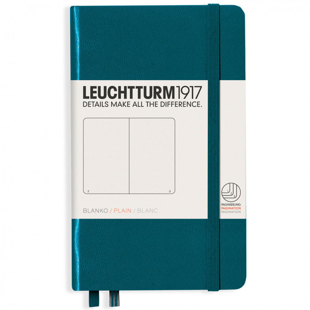 Записная книжка Leuchtturm Pocket A6 Pacific Green твердая обложка 187 стр, артикул 359704. Фото 8