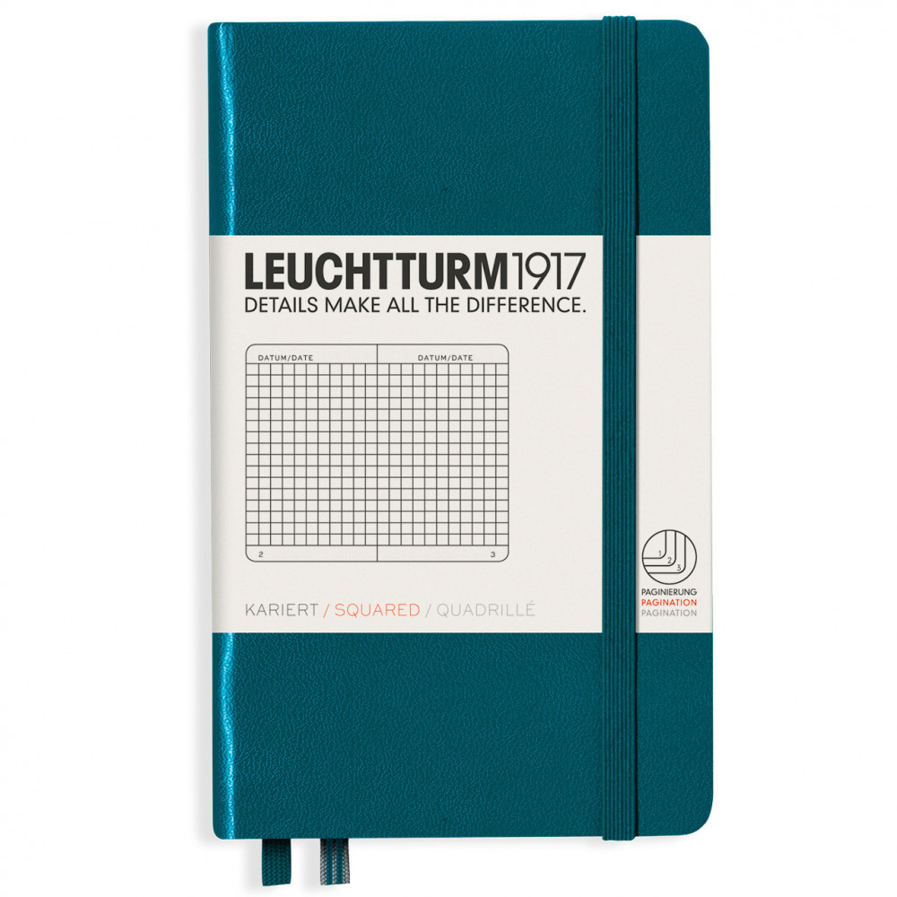 Записная книжка Leuchtturm Pocket A6 Pacific Green твердая обложка 187 стр, артикул 359704. Фото 10