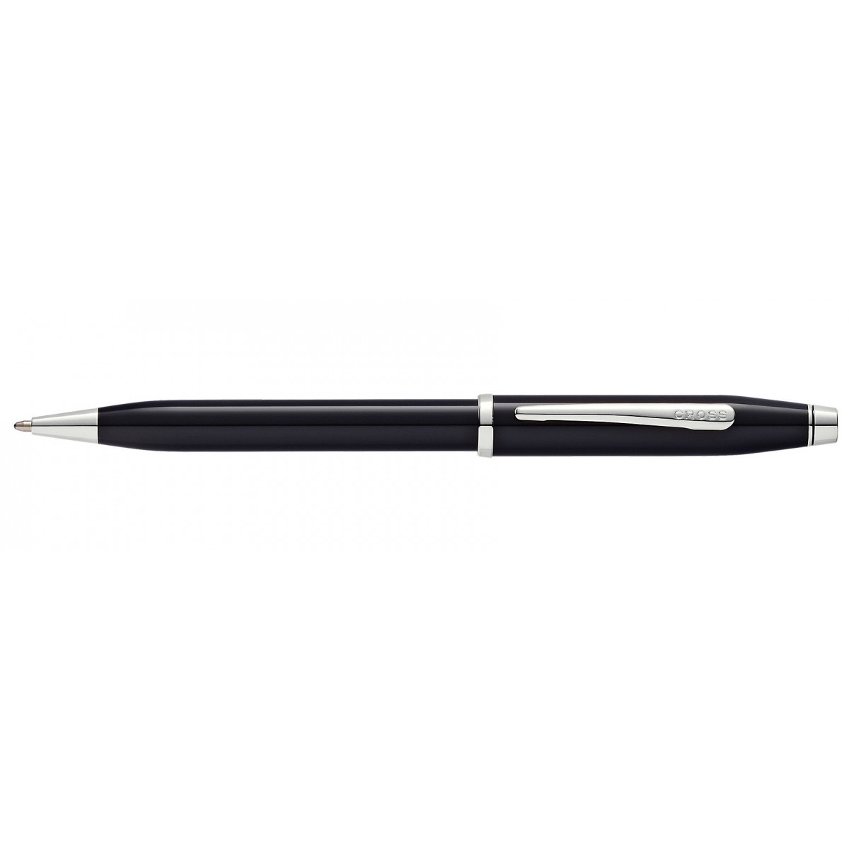 Шариковая ручка Cross Century II Black Lacquer Rhodium Plated, AT0082WG-102 Шариковая ручка Cross Century II Black Lacquer Rhodium Plated, артикул AT0082WG-102. Фото 1