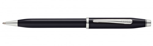 Шариковая ручка Cross Century II Black Lacquer Rhodium Plated