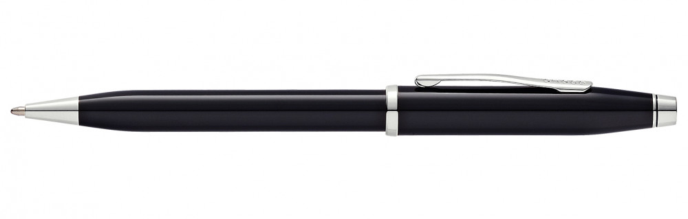 Шариковая ручка Cross Century II Black Lacquer Rhodium Plated, артикул AT0082WG-102. Фото 2