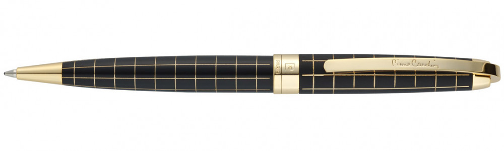 Шариковая ручка Pierre Cardin Progress черный лак гравировка позолота, артикул PC5000BP-02G. Фото 1