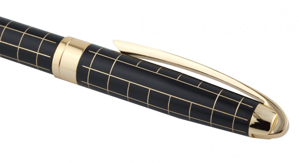 Шариковая ручка Pierre Cardin Progress черный лак гравировка позолота, артикул PC5000BP-02G. Фото 4