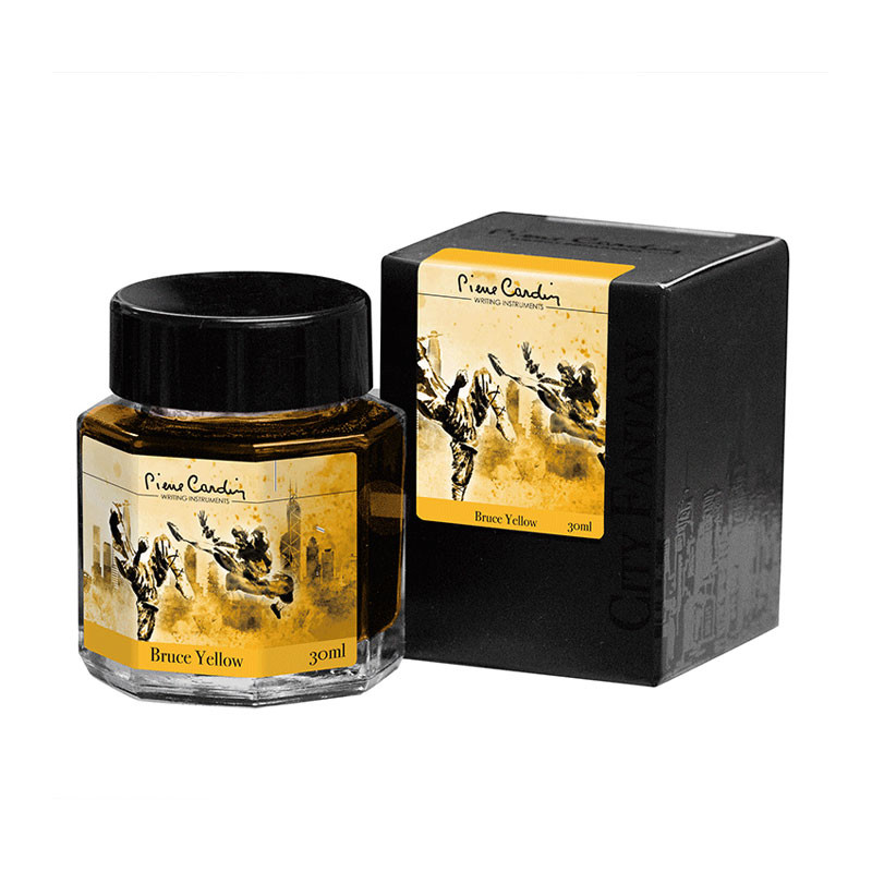 Флакон с чернилами Pierre Cardin Bruce Yellow (желтый брюс) для перьевых ручек 30 мл, PC332-S3 Флакон с чернилами Pierre Cardin Bruce Yellow (желтый брюс) для перьевых ручек 30 мл, артикул PC332-S3. Фото 1