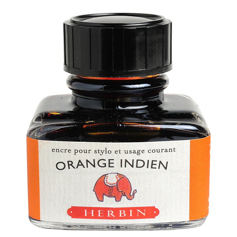 Флакон с чернилами Herbin Orange indien (оранжевый) 30 мл, артикул 13057T. Фото 1